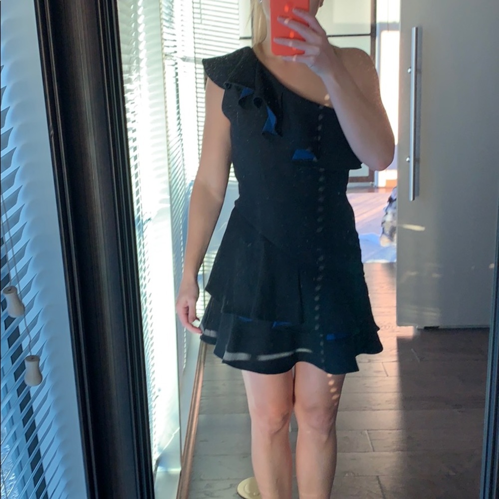 BCBG ruffled One Shoulder Dress size 2